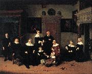 Adriaen van ostade Family portrait. oil painting on canvas